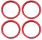 SG Store 4 Stück Rot Dekorativer Ring für Auto-Luftauslass Kompatibel mit Audi A3 S3 2013–2020 Q2 2017+ Ring aus Aluminiumlegierung Außendurchmesser 63,2mm Innendurchmesser 51,1mm