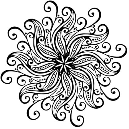 wandtattoo groß - Gold Vinyl Mandala - Boho Yoga Studio Wandtattoo S-42x42cm-Black