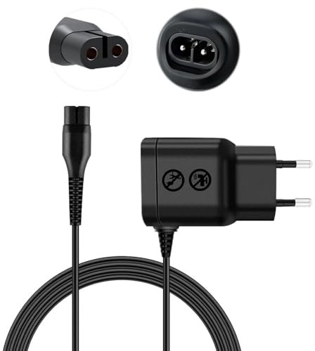 4,3 V - Caricabatterie elettrico per Philips QP2520 QP2570 QP2620 MG3730 MG3720 MG5720 MG5730 BT3208 BT3206 QT4000, A00390 Shaver Charger Alimentatore per rasoio OneBlade
