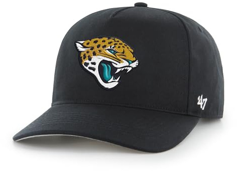 47 NFL Jacksonville Jaguars Hitch RF Unisex Baseball Cap, Adjustable Snapback Strap, Team Logo, Colour Black