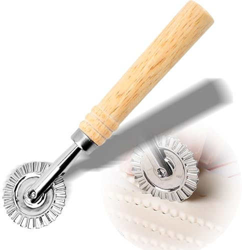 3 PCS Pasta Cutter, Lattice Pastry Cutter, Ravioli Cutter Wheel, Pastry Cake Mold Baking Tools, Pasta Cutter Stamp Cutter with Fluted Ravioli Cutters, Dough Noodle Ravioli Pizza Making for Kitchen