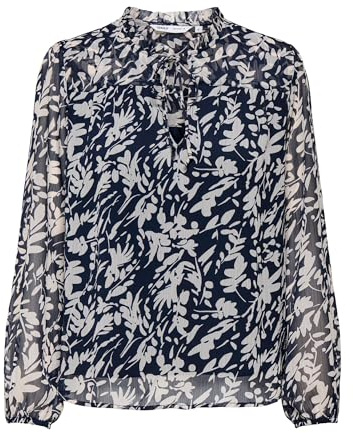 ONLY Damen Onlditsy L/S Blouse WVN Noos Feminines Oberteil Mit V-Ausschnitt Und Elastischen Bündchen, Night Sky, S
