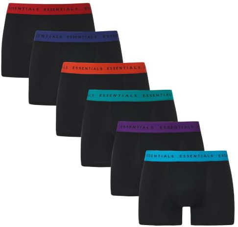 The Essentials Wardrobe Mens Boxer Shorts 6pk & 12pk Microfibre Stretch Underwear with Comfort Elastic Waistband Moisture Wicking Tag Free Comfort Double Layer Front Panel