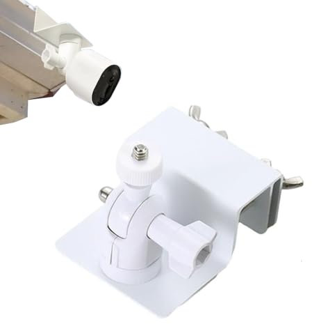 Lonnky Universal Gutter Mount Compatible with Arlo Pro 4, Arlo Ultra/Ultra 2, Arlo Pro 3 Solar Panel, Reolink Argus Pro, Reolink Argus 2, Eufy, Wyze, Ring Solar Panels (White)