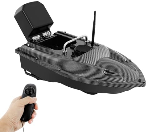 500m Köderboot Angeln Ferngesteuertes Futterboot | 1,5 kg Köderlast, 2–3 Std. Laufzeit, Dreiblattpropeller mit Schutzblenden, Für Karpfenangler an Seen und Flüssen
