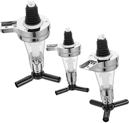 GALPADA 3pcs Wall Mounted Liquor Dispenser Tap Stylish Beverage Bottle Pourer for Whiskey Vodka Brandy for Parties Weddings Effortless Drink Serving