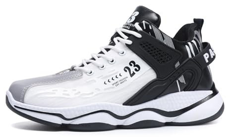 Hixingo Herren Basketballschuhe Sportschuhe Erwachsene Sneaker, Turnschuhe Anti-Rutsch Laufschuhe Damen Basketball Schuhe, Unisex Walkingschuhe für Jungen Mädchen 39-44 EU (Schwarz,40)