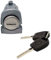 HUVNEXA Links RECHTS TÜRSCHLOSSZYLINDER MIT 2 SCHLÜSSELN, for Passat, for Seat, Toledo Leon 3B0837167 3B0837168 Schließzylinder(Left 3B0837167)