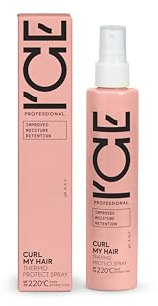ICE Professional by Natura Siberica Curl My Hair Thermo Protect Spray 100ml – Hitzeschutz Spray, Leave-In, Anti-Frizz, Feuchtigkeit & Glanz, Styling Schutz vor Föhn & Hitze