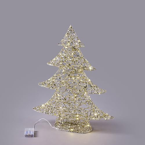 EDG Enzo De Gasperi Albero LED Intreccio con 60 Microled 60x48cm Oro