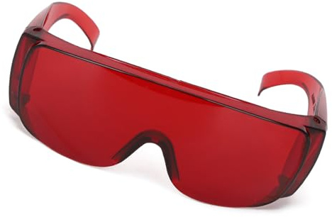 Fafeicy Gafas de Luz, Gafas Protectores para Longitud de Onda de 405-1064 Nm, Gafas de Seguridad con Filtro de Luz para Grabado y Operación de Luz