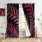 GDJSMIN Blackout Thermal Curtains Eyelet, Plant Fern Leaf Pattern Curtains For Living Room Window,Red, W 90 X L 90, 2 Panels