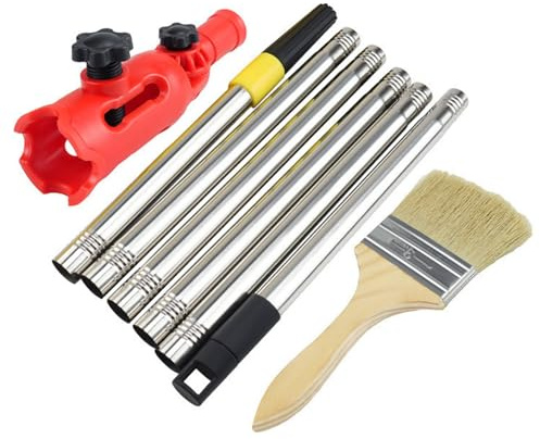 Paint Roller Extender - Stainless Steel, Flexible, Handheld, Multi-Angle | Paint Brush Adapter with Rotating Extension Pole for High Walls, Ceiling Trim, and Hard-to-Reach Painting Tasks