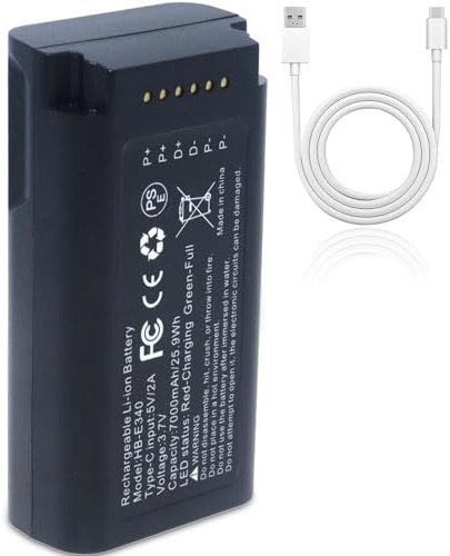 XITAIAN 3.7V 25.9Wh 7000mAh Replacement Battery for Eufy Security Video Doorbell E340 mit USB-C-Anschluss