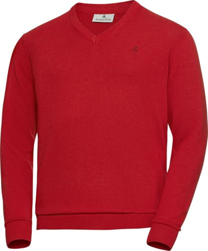 Jacques Britt Herren Pullover mit V-Ausschnitt, weicher Baumwoll-Strick, atmungsaktiv und warm für Herbst und Winter, Elegante Passform, bequem für Alltag, Gr. M–3XL