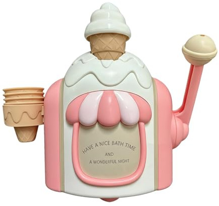 Ice Cream Bath Toys, Interactive High Suction Ices Creams Foam Machine, Bathtub Shower Play Water Toys, Ice Cream Bubble Foam Maker, for 3-6 Years Old Boys Girls Home Bathroom Tub Shower
