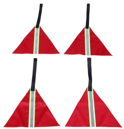 Hamwesh Drapeau de Remorque, Drapeau de sécurité Réfléchissant Haute visibilité, Drapeaux de Charge Surdimensionnés avec Sangle Noire de 12 Pouces pour Vélos, Kayaks, Voitures, Camions, Bateaux