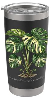 Monstera Thai Constellation Plant Illustration Stainless Steel Insulated Tumbler