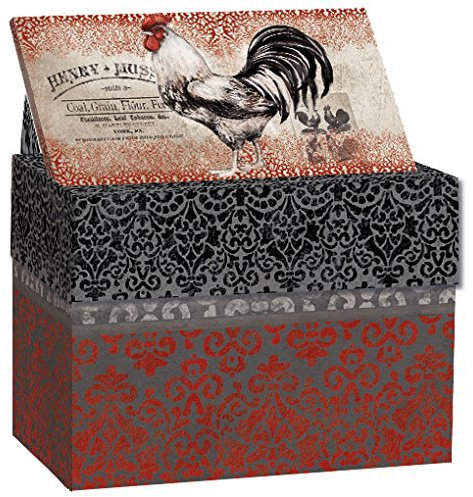 Lang Cardinal Rooster Karten-Rezeptbox, klein, mehrfarbig