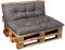 Garden Factory Palettenkissen Palettenauflagen Palettenpolster Sitzkissen, Rückenlehne oder Set, Gesteppt (Sitzkissen 120x60, Grau)