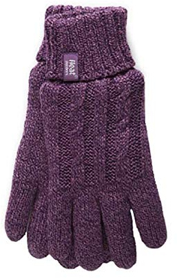 HEAT HOLDERS - Gants Thermiques Hiver Femme 2.3 tog en 7 couleurs et 2 tailles (S/M, Violet)