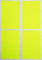 Etiketten Neon Gelb 75 mm x 50 mm rechteckige Sticker – Größe 7,5 cm x 5 cm viereckige Aufkleber 200 Vorteilspack von Royal Green
