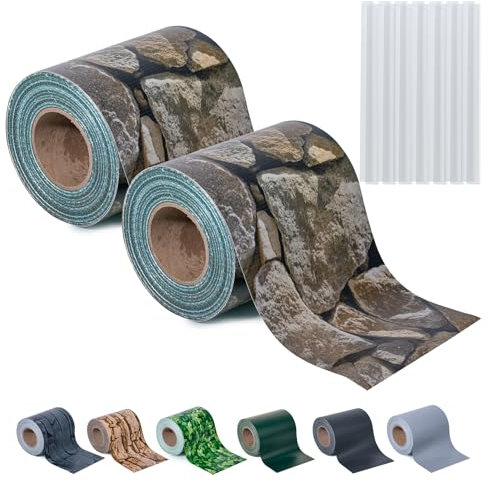 Sichtschutzstreifen Zaun 35 m x 19 cm inkl.20 Clips, Sichtschutz Zaunfolie PVC Sichtschutzstreifen Doppelstabmatten für Gartenzaun, Balkon/Diverse Farben-2PCS