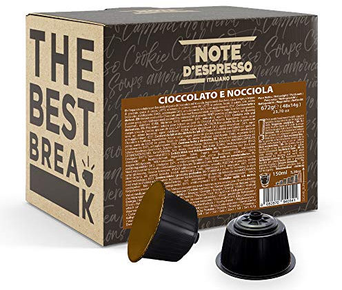 Note d'Espresso - Hazelnut Chocolate - Capsules Exclusivement Compatibles avec les Machines NESCAFE* DOLCE GUSTO* - 48 caps