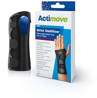 Actimove Kids Wrist Stabiliser, with Removable Metal Stay Allowing Left or Right Wrist Application, Black