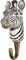 WILDLIFEGARDEN Wildlife Garden WG4541 Haken Zebra - Handgeschnitzter Tierhaken aus Holz und Metall - Sammlung Afrikanischer Tiere