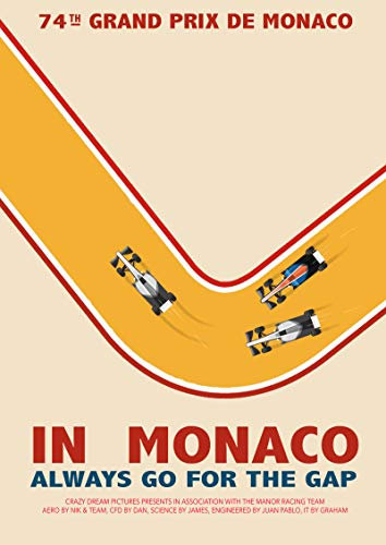 Poster Monaco 74. Grand Prix Monaco Reproduktion/Format 50 x 70 cm, Papier 300, Digitaldatei HD möglich