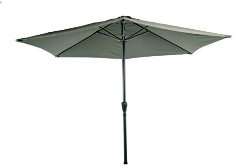 Essenciel Green - Parasol rond coloris vert kaki et mat en aluminium