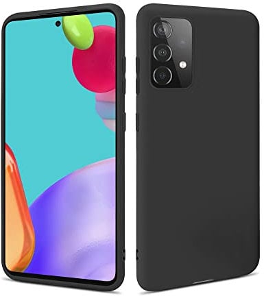 HSP Hülle für Samsung Galaxy A52 5G/4G & A52s 5G [Staubabweisend] Handyhülle | Premium TPU Silikon Case Schutzhülle | Kratzfest Stoßfest Fallschutz | Kabelloses Laden | Passgenau Dünn Matt | Schwarz