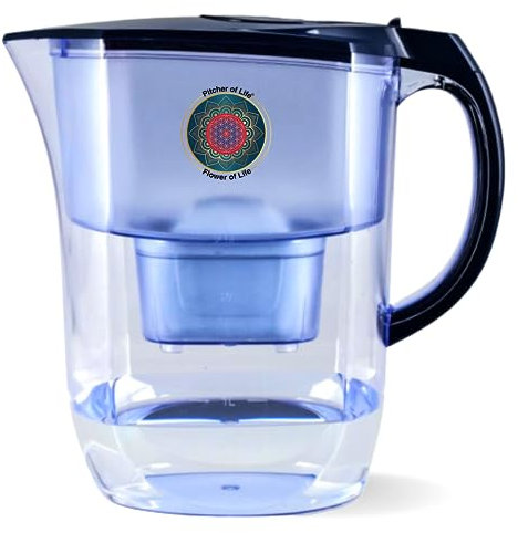Life Ionizer Pitcher of Life 3.8L Alkaline Water Pitcher with 2L Filtering Capacity, 6 Stage Superior Filter Cartridge, BPA-Free, Eco-Friendly