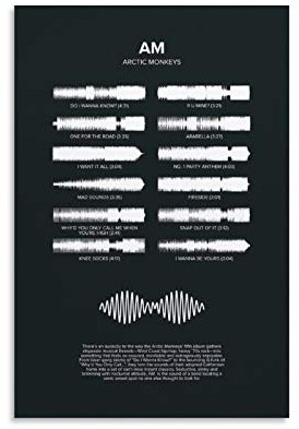 Heiwu AM by Arctic Monkeys Poster, dekoratives Gemälde, Leinwand, Wandkunst, Wohnzimmer, Poster, Schlafzimmer, 30 x 45 cm