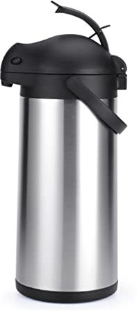 Jarras De Acero Inoxidable Aisladas Térmicamente Con Bomba, Frasco De Vacío Aislado De Doble Pared Con Acción De Palanca, Bomba Térmica De Jarra De Café, Retención De Calor Las 24 Horas ( Size : 5L )
