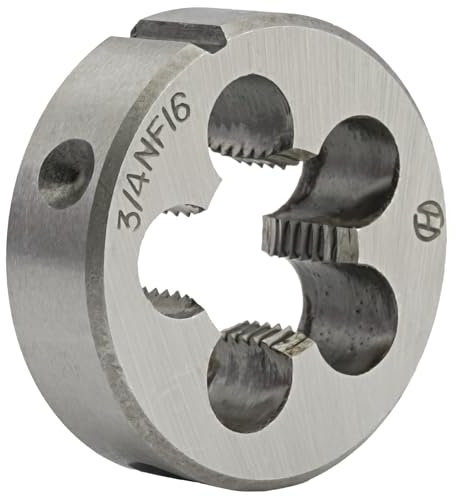 Aceteel 3/4-Zoll-16 UNF Runde Schneideisen Rechtshänder Maschinengewinde-Schneideisen 3/4 x 16 UNF