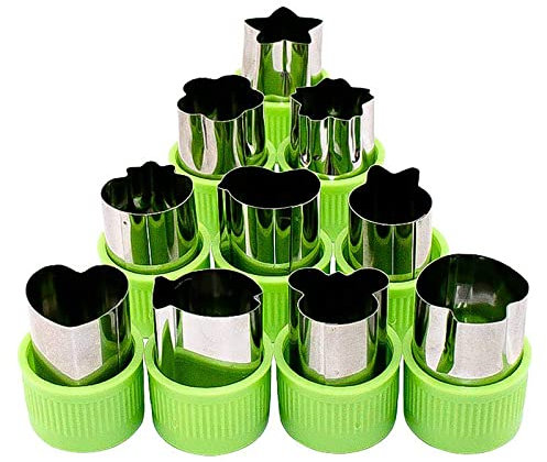 MYSUNBAR Lot de 12 emporte-pièces en acier inoxydable pour gâteaux, biscuits, sushis, fruits