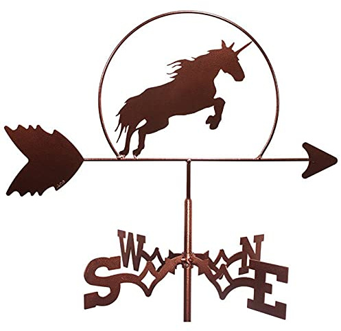 Girouette cheval, girouette en acier inoxydable, girouette décorative, girouette de style antique, décoration de jardin noir, convient pour la maison, le jardin, la grange ou le pavillon (B) (D) (A )