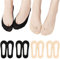 Chaussettes Invisibles Femme, Socquettes Femme Invisible Antidérapant Chaussette pour Talons Hauts Chaussures de Bateau Baskets (FR/ES, Numérique, 35, 38, Taille normale, Taille normale, Noir+nu)