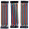 120 pcs breadboard jumper wires, 40pin 20cm breadboard(80 pcs Female to Female, 40 pcs Male to Male),Multicolored Dupont Wire for simple electronic projects,breadboard kit.