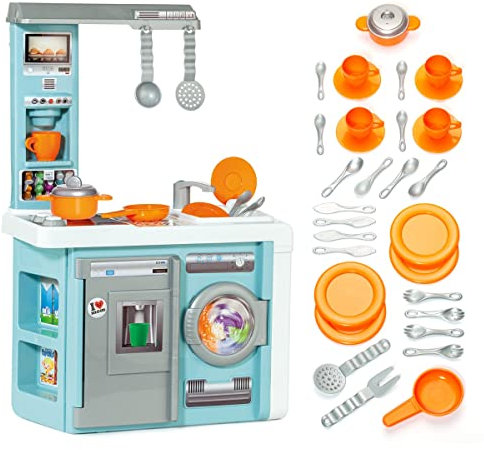 Cocina Infantil Molto Kitchen - Azul + Set Acc. Cocina