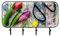 Retro-Tulpen-Blumen-Schere, personalisierbar, selbstklebende Haken, Handtuchhaken, Wandhaken für Küche, Badezimmer