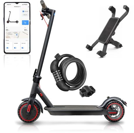 Elektroroller für Erwachsene, 350 W, leistungsstarker Motor, Reichweite 35 km, Scheibenbremse hinten, niedrige Batterie Prompt