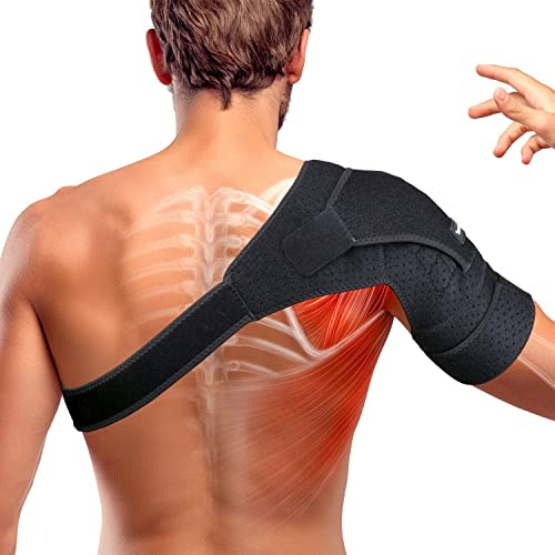 Thx4COPPER Schulterbandage Einstellbare Kompression Schulterschiene, für Schultern Stabilität Unterstützung Schulterschmerzen, Schulterriemen Rechts,L/XL