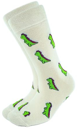 Gurken Gemusterte Bunte Socken (DE/NL/SE/PL, Numerisch, 36, 42, Regular, Regular, Dinosaurier)