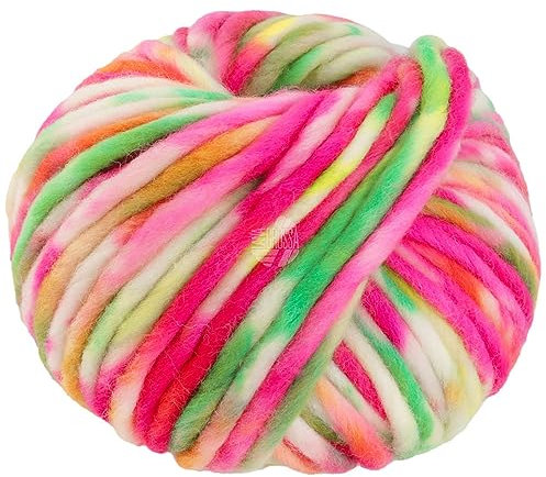 LANA GROSSA Confetti | Fingerdickes Merino-Dochtgarn mit Sprenkeldruck | Handstrickgarn aus 100% Schurwolle (Merino) | 100g Wolle zum Stricken & Häkeln | 50m Garn FB 3