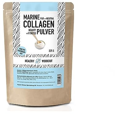 Marine Collagen Pulver - höchste Bioverfügbarkeit - Bioaktives Kollagen Hydrolysat - Peptide Typ 1-3 - Perfekte Löslichkeit - neutraler Geschmack - Healthy Workout