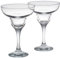 Queensway Home & Dining Clear Glass Tall Stemmed Margarita Cocktail Liquor Bourbon Bartender Glasses Set (2)