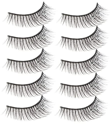 Angoily 5paare Falsche Wimpern Natürlicher Look Wimpern Make-up Zubehör Für Frauen Und Mädchen Leicht Zu Tragen Für Jeden Anlass